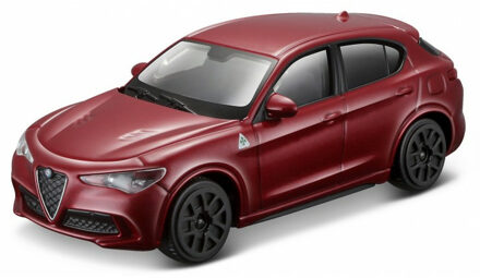 Bburago Modelauto - Alfa Romeo Stelvio - rood - schaal 1:43 - speelgoedauto