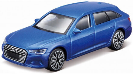 Bburago Modelauto Audi A6 Avant - blauw - schaal 1:43 - schaalmodel auto - speelgoed