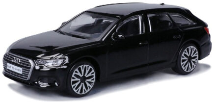 Bburago Modelauto - Audi A6 - zwart - schaal 1:43 11 x 4 x 3 cm - speelgoedauto