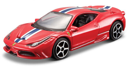Bburago Modelauto Ferrari 458 Speciale - rood - schaal 1:43 - 10 cm - schaalmodel - speelgoedauto