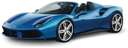 Bburago Modelauto Ferrari 488 Spider - blauw- 2016 - schaal 1:43 - schaalmodel auto