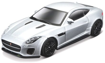 Bburago Modelauto Jaguar F-Type - geel/zwart - 9,5 cm - 1:43 - speelgoed auto schaalmodel