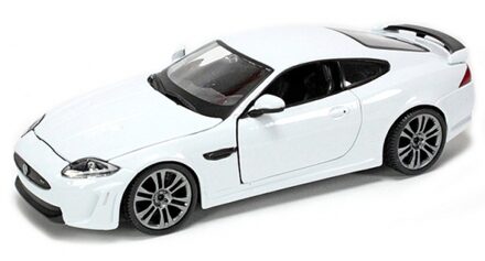 Bburago Modelauto - Jaguar XKR-S - wit - 19 cm - schaal 1:24 - speelgoedauto