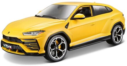 Bburago Modelauto - Lamborghini Urus - geel - metaal - speelgoed auto - 1:18 - schaalmodel - Miniatuurauto