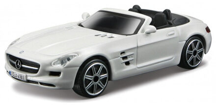 Bburago Modelauto Mercedes-Benz SLS AMG wit schaal 1:43/11 x 4 x 3 cm