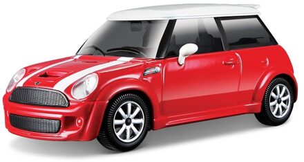 Bburago Modelauto - Mini Cooper S - rood - schaal 1:43 - speelgoedauto