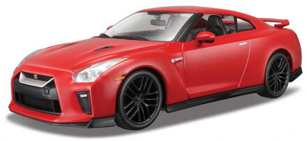 Bburago Modelauto Nissan GT-R 2017 rood schaal 1:24/19 x 8 x 6 cm