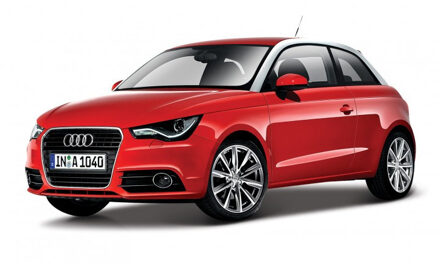 Bburago Modelauto/speelgoedauto Audi A1 - rood - 16 cm - schaal 1:24