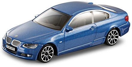 Bburago Modelauto/speelgoedauto BMW 335i coupe - blauw - 11 cm - schaal 1:43