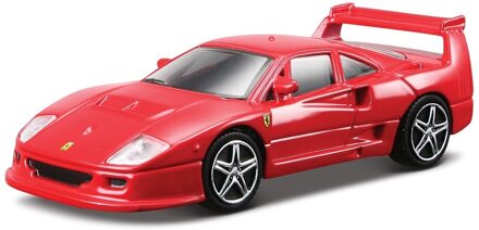 Bburago Modelauto/speelgoedauto Ferrari F40 Competizione - rood - 10 cm - schaal 1:43