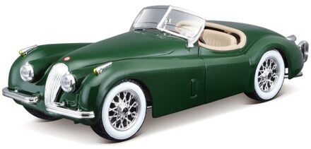 Bburago Modelauto/speelgoedauto Jaguar XK 120 cabrio - groen - schaal 1:24