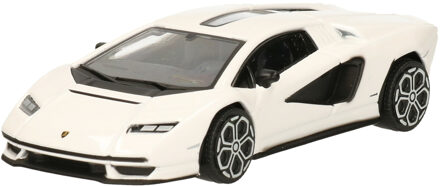 Bburago Modelauto/speelgoedauto Lamborghini Countach schaal 1:43/11 x 5 x 3 cm Wit