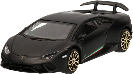 Bburago Modelauto/speelgoedauto Lamborghini Huracan Performante - zwart - 10 cm - schaal 1:43