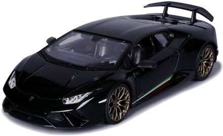 Bburago Modelauto/speelgoedauto Lamborghini Huracan Performante - zwart - 19 cm - schaal 1:24