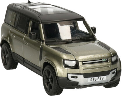 Bburago Modelauto/speelgoedauto Land Rover Defender schaal 1:24/21 x 8 x 8 cm - Speelgoed auto's Groen