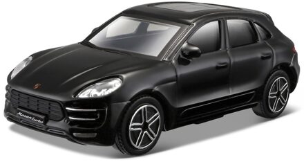 Bburago Modelauto/speelgoedauto Porsche Macan SUV - zwart - 10 cm - schaal 1:43