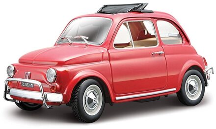 Bburago Schaalmodel Fiat 500 L 1968 rood 1:24