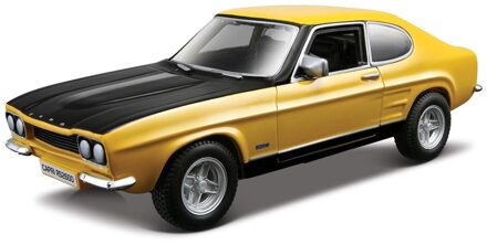 Bburago Schaalmodel Ford Capri RS 2600 13 cm - Speelgoed auto's Geel