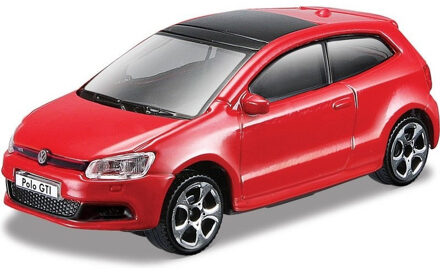 Bburago Schaalmodel Volkswagen Polo GTI Mark 5 rood 1:43