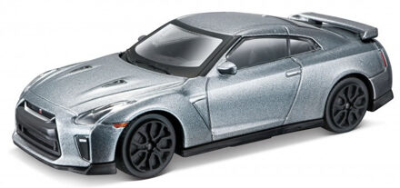 Bburago Speelgoedauto Nissan GT-R 2017 grijs 1:43/11 x 4 x 3 cm - Speelgoed auto's