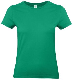 Bc Basic dames t-shirt groen met ronde hals - Groene dameskleding casual shirts 2XL (44)