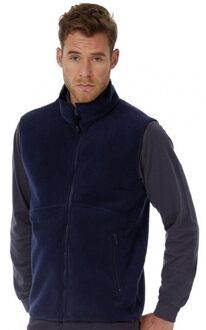 Bc Fleece casual bodywarmer donkerblauw voor heren - Outdoorkleding wandelen/zeilen - Mouwloze vesten 2XL (44/56)