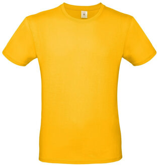 Bc Geel basic t-shirt met ronde hals voor heren - katoen - 145 grams - gele shirts / kleding 2XL (56)