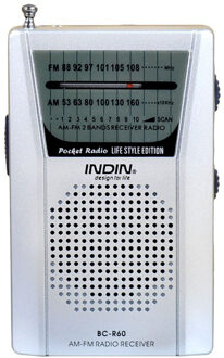BC-R60 Pocket Radio Telescopische Antenne Mini Am/Fm 2-Band Radio Wereld Ontvanger Met Luidspreker 3.5Mm Koptelefoon jack Draagbare Radio