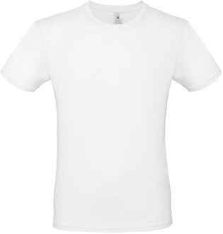 Bc Wit basic t-shirt met ronde hals voor heren - katoen - 145 grams - witte shirts / kleding 2XL (56)