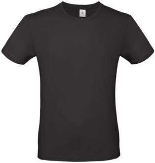 Bc Zwart basic t-shirt met ronde hals voor heren - katoen - 145 grams - zwarte shirts / kleding 2XL (56)