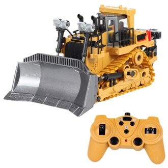 BC1031 2.4Ghz 9 Channel Alloy Remote Control Bulldozer 1/24 RC Car Dozer Front Loader Toy with Light and Sound