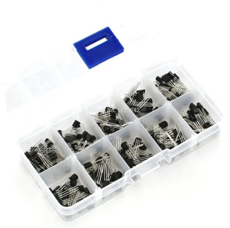 BC337 BC327 2N2222 2N2907 2N3904 2N3906 S8050 S8550 A1015 C1815 Transistor Assortment Kit 10value 200PCS,Transistors Box Pack