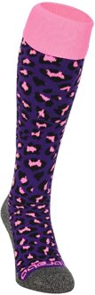 BC8450C Socks Cheetah Purple - Purple - Vrouwen - Maat 28-30