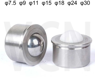 BCHA BCHAJ Ball rollers , Stainless steel body and balls,press fit DIA 7.5 9 11 15 18 24 30 mm VCN310