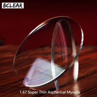 BCLEAR 1.67 Asferische Ultra Dunne Lenzenvloeistof Recept Lenzen Voor Ogen Bijziendheid HMC EMI UV400 Dioptrie Bijziend Kortzichtig