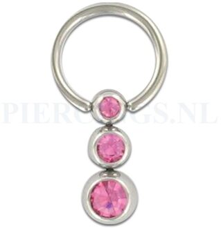 BCR 1.6 mm 3 balletjes roze