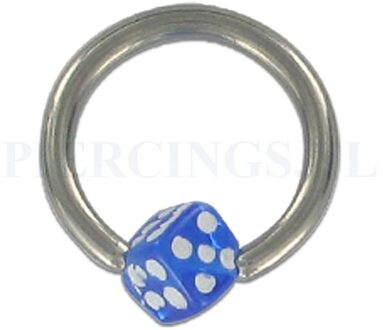 BCR 1.6 mm acryl balletje dobbelsteen blauw