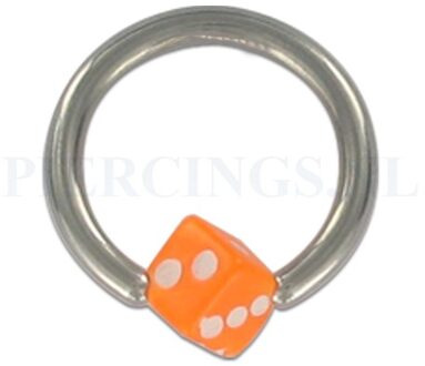 BCR 1.6 mm acryl balletje dobbelsteen oranje