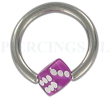 BCR 1.6 mm acryl balletje dobbelsteen paars