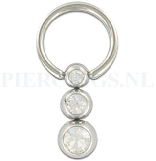 BCR 1.6 mm drie balletjes kristal
