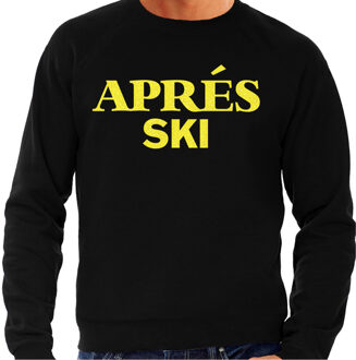 BD Apres ski sweater heren - Apres ski - glitter geel - wintersport 2XL