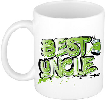 BD Cadeau koffie/thee mok voor oom - groen - graffiti - de beste