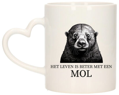BD Cadeau mok voor de familie Mol - het leven is beter met - hart oor