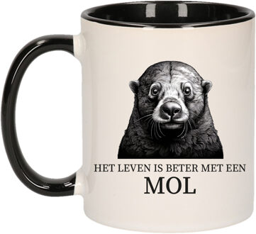 BD Cadeau mok voor de familie Mol - het leven is beter met - zwart