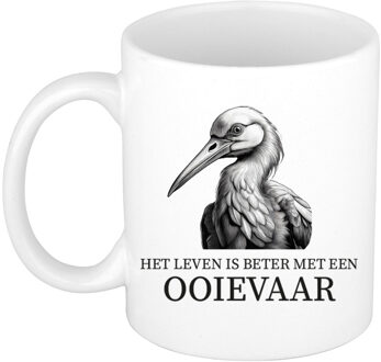 BD Cadeau mok voor de familie Ooievaar - het leven is beter met - wit