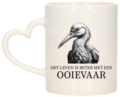 BD Cadeau mok voor familie Ooievaar - het leven is beter met - hartje