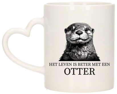 BD Cadeau mok voor familie Otter - het leven is beter met - hart oor