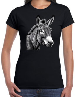 BD Cadeau T-shirt dames - boerderijdieren liefhebber - ezel L