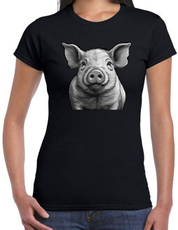 BD Cadeau T-shirt dames - boerderijdieren liefhebber - varken 2XL