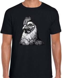 BD Cadeau T-shirt heren - boerderijdieren liefhebber - kip/haan S